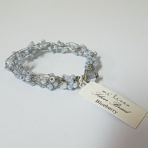 Mi Linea Beaded Wire Bracelet (Blueberry) NWT